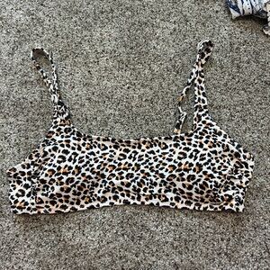 Leopard Print Bikini Top